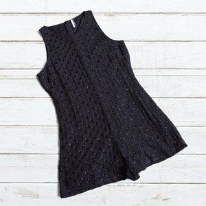Topshop Black Bead Embellished Romper NWOT